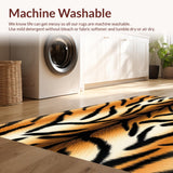 Ultra Soft Area Rug, Non Slip, Stain Resistant, Washable Area Rugs for Living Room, Bedroom, Luxury Tiger Skin Meditation Space Area Rug(Brown)