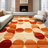 Modern Fall Area Circular in Warm Hues(Brown)