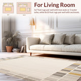 Beige Area Texture & Modern Geometric Border(Beige)