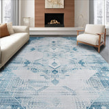 Geometric Octagon Gray Elegance(Blue)