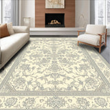 Ultra Soft Area Rug, Non Slip, Stain Resistant, Washable Area Rugs for Living Room, Bedroom, Eclipse Medallion Area with Ornate Symmetrical Motifs and Subdued Tones(Beige)