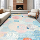 Ultra Soft Area Rug, Non Slip, Stain Resistant, Washable Area Rugs for Living Room, Bedroom, Whimsical Dot Shaggy Modern Spotted Design Area(Blue)