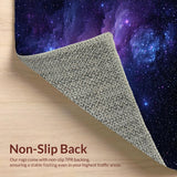 Ultra Soft Area Rug, Non Slip, Stain Resistant, Washable Area Rugs for Living Room, Bedroom, Enchanting Twilight Galaxy Motif(Purple)