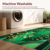 Ultra Soft Area Rug, Non Slip, Stain Resistant, Washable Area Rugs for Living Room, Bedroom, Artistic Insect Floral Fusion(Green)