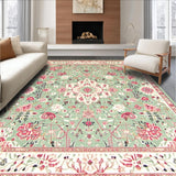 Ultra Soft Area Rug, Non Slip, Stain Resistant, Washable Area Rugs for Living Room, Bedroom, Cozy Whimsical Diamond Motif(Ivory)