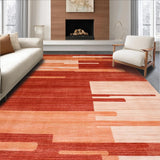 Ultra Soft Area Rug, Non Slip, Stain Resistant, Washable Area Rugs for Living Room, Bedroom, Eclectic Modern Abstract Fusion(Red)