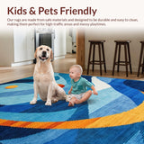 Eclectic Vibrant Abstract Motif(Blue)