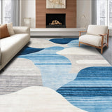 Ultra Soft Area Rug, Non Slip, Stain Resistant, Washable Area Rugs for Living Room, Bedroom, Boho Style Runner Hand Woven Design Area Blue Beige Tones(Blue)