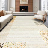 Ultra Soft Area Rug, Non Slip, Stain Resistant, Washable Area Rugs for Living Room, Bedroom, Beige Rustic Featuring Speckle Motifs and Boho Chic Vibes(Beige)