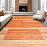 Ultra Soft Area Rug, Non Slip, Stain Resistant, Washable Area Rugs for Living Room, Bedroom, Sophisticated Simple Color Statement(Orange)