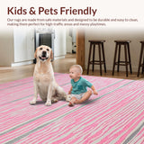 Pastel Pink Striped Elegance(Pink)