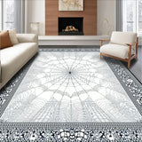 Eerie Black and White Web Motif(Gray)