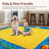 Ultra Soft Area Rug, Non Slip, Stain Resistant, Washable Area Rugs for Living Room, Bedroom, Vibrant Marine Life Classroom Non-Slip Area Carpet(Blue)