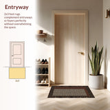 Ultra Soft Area Rug, Non Slip, Stain Resistant, Washable Area Rugs for Living Room, Bedroom, Luxurious Warm Toned Decor(Brown)