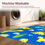 Lively Dino Print Decor(Blue)
