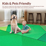 Ultra Soft Area Rug, Non Slip, Stain Resistant, Washable Area Rugs for Living Room, Bedroom, Soft Washable Abstract Bedroom Area Rug(Green)