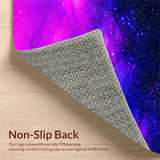Ultra Soft Area Rug, Non Slip, Stain Resistant, Washable Area Rugs for Living Room, Bedroom, Lively Galactic Nebula Aesthetic(Purple)