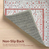 Whimsical Light Grey Trellis Design(Red)