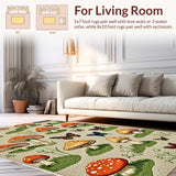 Ultra Soft Area Rug, Non Slip, Stain Resistant, Washable Area Rugs for Living Room, Bedroom, Creative Beige Kitchen Decor Non-Slip Mats(Beige)