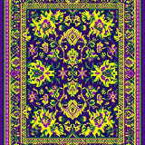 Ultra Soft Area Rug, Non Slip, Stain Resistant, Washable Area Rugs for Living Room, Bedroom, Striking Earthy Multicolor Swirls(Purple)
