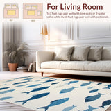 Ultra Soft Area Rug, Non Slip, Stain Resistant, Washable Area Rugs for Living Room, Bedroom, Rustic Underwater Scene Design(Beige)