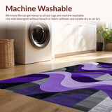 Ultra Soft Area Rug, Non Slip, Stain Resistant, Washable Area Rugs for Living Room, Bedroom, Contemporary Luxurious Shag Design(Purple)