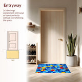 Bright Abstract Circular Arrangement(Blue)