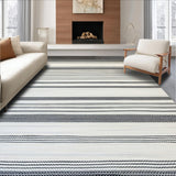 Ultra Soft Area Rug, Non Slip, Stain Resistant, Washable Area Rugs for Living Room, Bedroom, Chic Modern Lattice Design(Black)