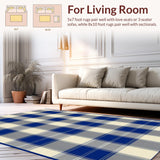Ultra Soft Area Rug, Non Slip, Stain Resistant, Washable Area Rugs for Living Room, Bedroom, Rustic Gray Diamond Motif(Beige)