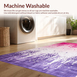 Ultra Soft Area Rug, Non Slip, Stain Resistant, Washable Area Rugs for Living Room, Bedroom, Lively Tie-Dye Dreamscape Effect(Pink)