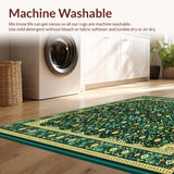 Ultra Soft Area Rug, Non Slip, Stain Resistant, Washable Area Rugs for Living Room, Bedroom, Non Slip Grippers Beige(Blue)