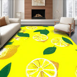 Ultra Soft Area Rug, Non Slip, Stain Resistant, Washable Area Rugs for Living Room, Bedroom, Sunny Citrus Themed Decor(Yellow)