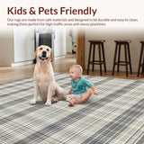 Ultra Soft Area Rug, Non Slip, Stain Resistant, Washable Area Rugs for Living Room, Bedroom, Minimalist Warm Color Palette(Gray)