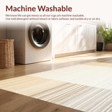 Ultra Soft Area Rug, Non Slip, Stain Resistant, Washable Area Rugs for Living Room, Bedroom, Serene Beige Harmony Area Muted Hues for Calm Interior Styling(Beige)