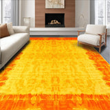 Ultra Soft Area Rug, Non Slip, Stain Resistant, Washable Area Rugs for Living Room, Bedroom, Vibrant Tie-Dyed Artful Aesthetic(Orange)