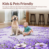 Ultra Soft Area Rug, Non Slip, Stain Resistant, Washable Area Rugs for Living Room, Bedroom, Lavender Dreamy Cloud Design(Purple)