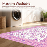Ultra Soft Area Rug, Non Slip, Stain Resistant, Washable Area Rugs for Living Room, Bedroom, Enchanting Princess-Themed Artwork(White)