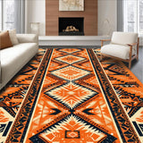 Ultra Soft Area Rug, Non Slip, Stain Resistant, Washable Area Rugs for Living Room, Bedroom, Boho Burnt Orange Living Room Stain-Resistant Rug(Orange)