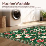 Ultra Soft Area Rug, Non Slip, Stain Resistant, Washable Area Rugs for Living Room, Bedroom, Vivid Nature-Inspired Artistry(Green)