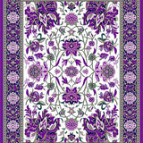 Ultra Soft Area Rug, Non Slip, Stain Resistant, Washable Area Rugs for Living Room, Bedroom, Charming Vintage-inspired Flower Motif(Purple)