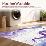 Ultra Soft Area Rug, Non Slip, Stain Resistant, Washable Area Rugs for Living Room, Bedroom, Octopus Tentacles Rug: Watercolor Octopus Pattern, Unique Floor Mat(Purple)