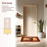 Ultra Soft Area Rug, Non Slip, Stain Resistant, Washable Area Rugs for Living Room, Bedroom, Exotic Orange Tiger Aesthetic(Orange)