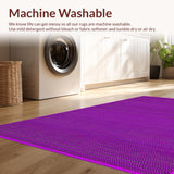Ultra Soft Area Rug, Non Slip, Stain Resistant, Washable Area Rugs for Living Room, Bedroom, Bold Geometric Patterned Aesthetic(Purple)