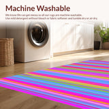 Vibrant Rainbow Wave Motif(Pink)