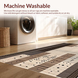 Ultra Soft Area Rug, Non Slip, Stain Resistant, Washable Area Rugs for Living Room, Bedroom, Playful Modern Rustic Motif(Gray)