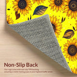 Ultra Soft Area Rug, Non Slip, Stain Resistant, Washable Area Rugs for Living Room, Bedroom, Sunny Rustic Whimsical Touch(Yellow)