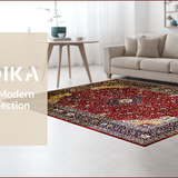 Ultra Soft Area Rug, Non Slip, Stain Resistant, Washable Area Rugs for Living Room, Bedroom, Luxurious Red Medallion Aesthetic(Red)