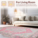 Elegant Oushak Star Motif(Pink)