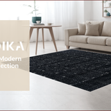 Ultra Soft Area Rug, Non Slip, Stain Resistant, Washable Area Rugs for Living Room, Bedroom, Moth Mushroom Fall(Black)