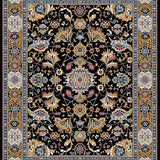 Ultra Soft Area Rug, Non Slip, Stain Resistant, Washable Area Rugs for Living Room, Bedroom, Courtyard Comfort(Black)